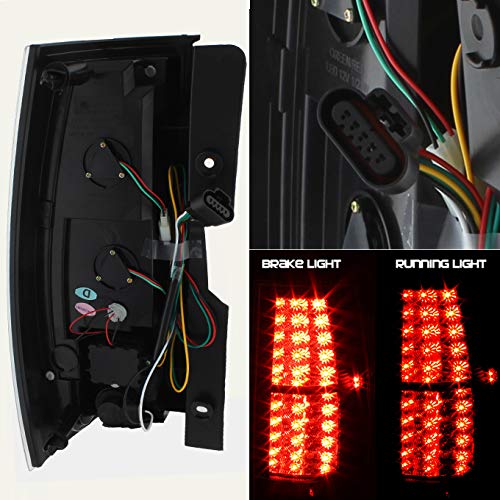 Tail Lights for Suburban Tahoe Yukon  Denali (2007-14) Rear Black Smoke LED