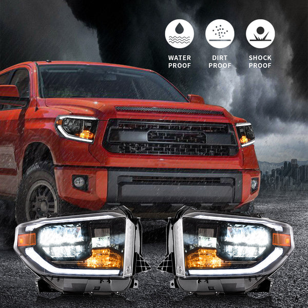 LED Headlights For Toyota Tundra 2014-2021 with Sequential Turn Signals