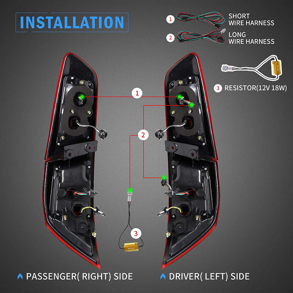 LED Tail lights for Mitsubishi Lancer EVO X 2008-2018