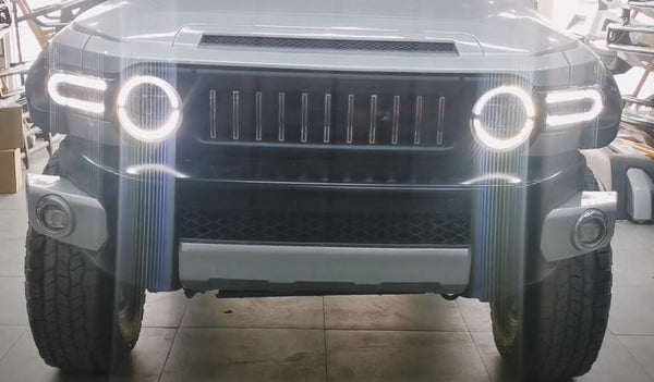 LED Head Lights for FJ CRUISER with Grille (G CLASS INSPIRED)